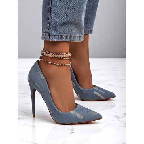Resti Royal Fashion Women&amp;#039;s Denim High Heel Pumps Slike