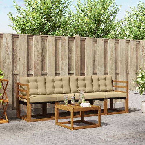  Set vanjskih sofa 5 kom. Prirodna i bež Cene