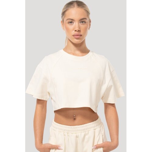 GymBeam Women&lsquo;s Mochi Cropped T-Shirt Cream XXL Cene
