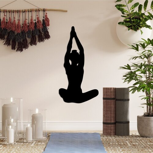 Wallity zidna dekoracija Yoga 6, 31x60cm, Crna Cene