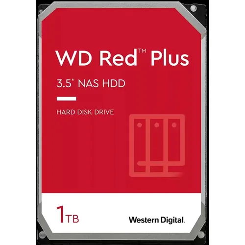 HDD NAS WESTERN DIGITAL Red Plus 3.5” 1TB 64MB SATA III-600