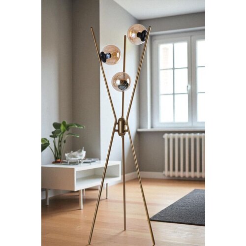 Opviq Podna lampa Kervan, Zlatne boje Cene