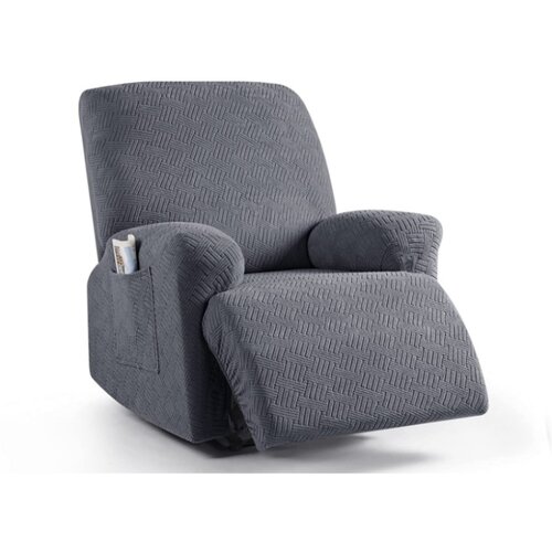 INF Raztegljiva prevleka za počivalnik, prevleka za enosedežni kavč iz mehkega poliestra DarkGrey, (21538734) Cene