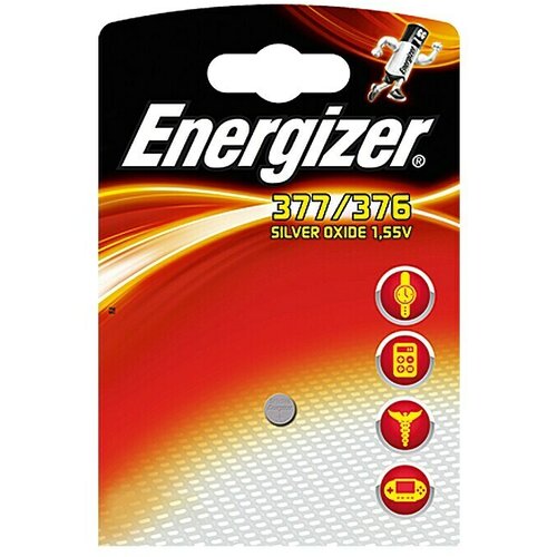 Energizer Plosnata baterija 377/376 (Srebro-cink baterija, SR66, 1,55 V, 1 Kom.) Slike