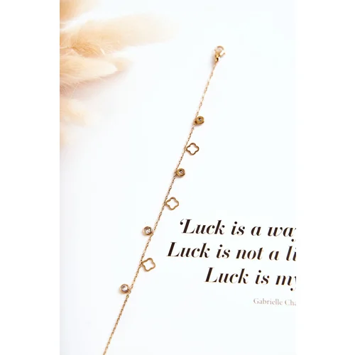 Glam Chic Classic Bracelet On A Thin Chain With Ornaments Gold