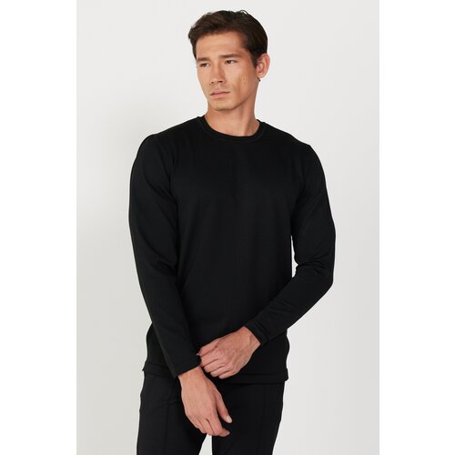ALTINYILDIZ CLASSICS Men's Black Standard Fit Normal Cut Crew Neck Knitwear Sweater Slike