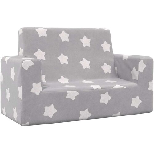  Dječji dvosjed svjetlosivi sa zvjezdicama od mekanog pli&scaron;a Cijene