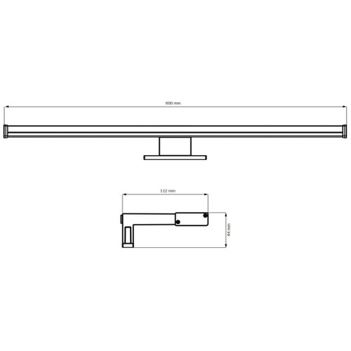  LED kupatilsko osvetljenje za ogledalo ELBA LED/12W/230V 4000K 60 cm IP44 hrom Slike