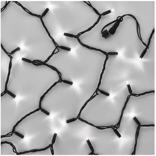  Poveziva svetlosna girlanda 100xLED/10m IP44 hladna bela crna Slike
