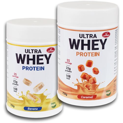 Olympic Whey Protein Ultra, Karamela i Banana, 750 g, 2 komada Slike