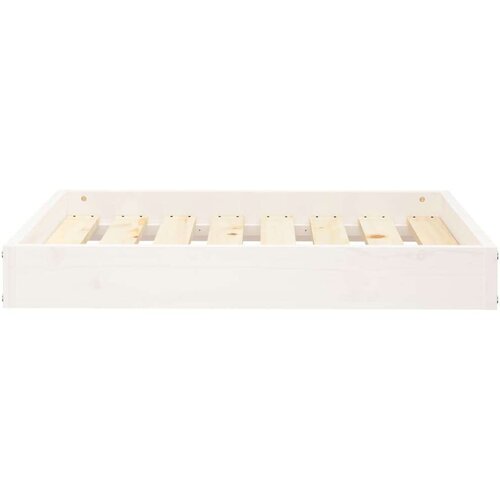  Krevet za pse bijeli 71 5x54x9 cm od masivne borovine Slike
