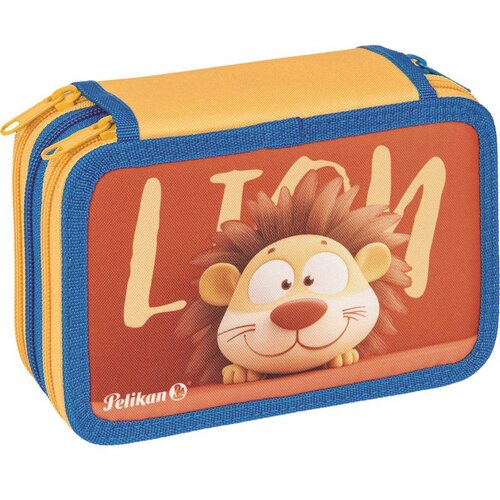 Pelikan pernica Happy Animals 3 zip s priborom - dezen 3 (lav) Slike