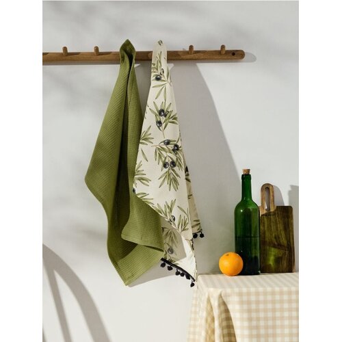 Sinsay Set kuhinjskih krpa s motivom maslinovih grančica 2 pack Slike