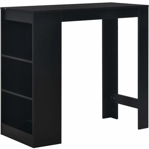  Barski stol s policom crni 110 x 50 x 103 cm