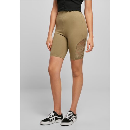 UC Ladies Women&amp;#039;s high-waisted khaki shorts with lace insert Slike