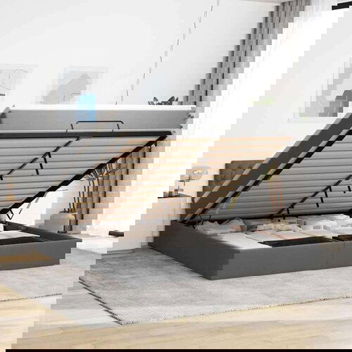 vidaXL Otomanski krevet s madracem tamnosivi 180x200cm od tkanine Cijene