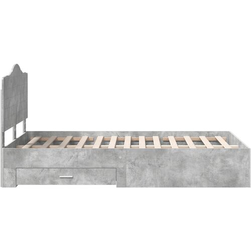  Krevetna konstrukcija s ladicama Betonski sivi 120 x 190 cm Slike