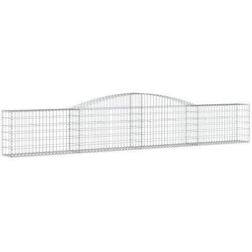  Lučne gabionske ko&amp;scaron;are 15 kom 400x30x60/80 cm pocinčano željez Slike