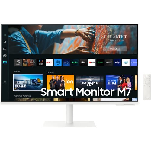 Samsung monitor 80 cm (31,5") S32CM703UU 3840x2160 smart tv tizen va 4ms hdmi usb-c 65W 2xUSB2.0 pivot zvočniki 2x5W sRGB99% bt wifi HDR10 M7 bela smart, (21286841) Cene