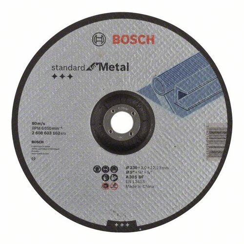 Bosch rezna ploča ispupčena Standard for Metal A 30 S BF, 230 mm, 22,23 mm, 3,0 mm - 2608603162 Cene