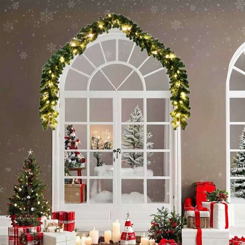vidaXL Božićna girlanda 2 pcs Zelena 40 m PVC Cijene