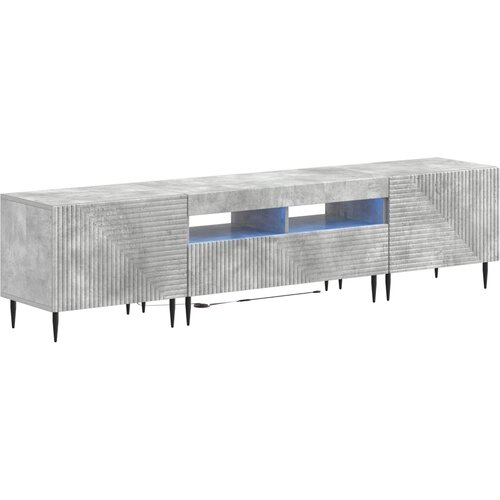 3-dijelni LED TV kabinet Betonska siva Konstruirano drvo Slike