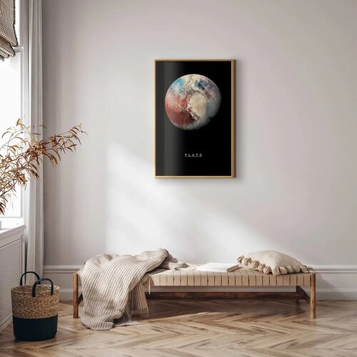  Plakat - Pluto 60x90 Zlatni okvir Cene