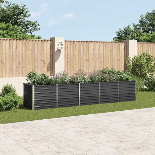  Povi&scaron;ena vrtna gredica pocinčani čelik 400x80x77 cm antracit Cijene