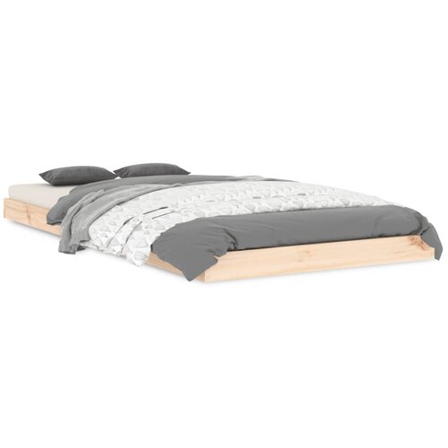 VidaXL Posteljni okvir 90x190 cm trdna borovina, (20725047) Slike