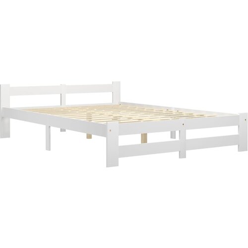  Okvir za krevet od masivne borovine bijeli 180 x 200 cm Slike