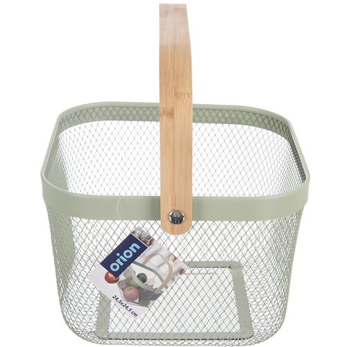 Orion Žična kovinska ko&amp;scaron;ara 24,5x27x30 cm Greenish &amp;ndash; Slike