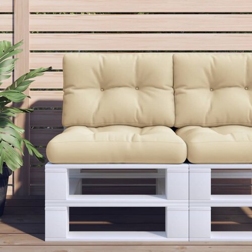 VidaXL Jastuk za palete bež 50 x 40 x 12 cm od tkanine Slike
