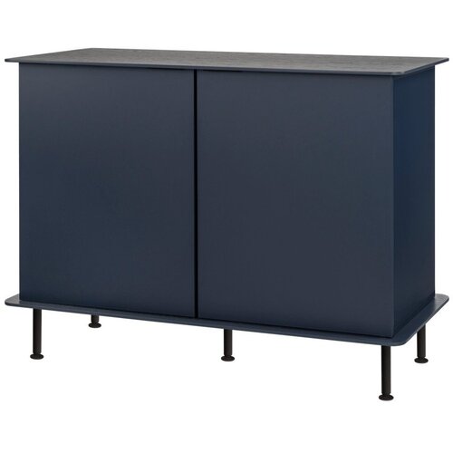 Noo.ma Tamno plava komoda s rupom za kabele 120x88x50 cm Suumo &amp;ndash; Slike