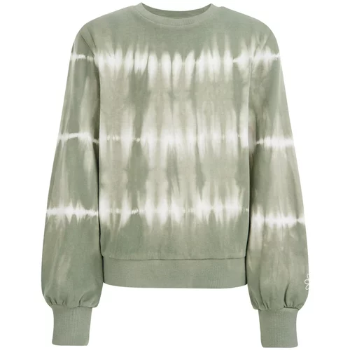 WE Fashion Sweater majica ecru/prljavo bijela / maslinasta