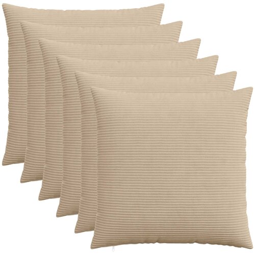  Presvlaka za jastuk 6 pcs HEERLEN Sivosmeđa 80 x 80 cm Kord Cene