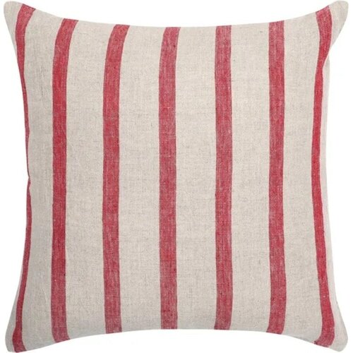 Classic Textiles of Sweden Prevleka za blazino Leo 45 x 45 cm - Linen with red stripes Cene