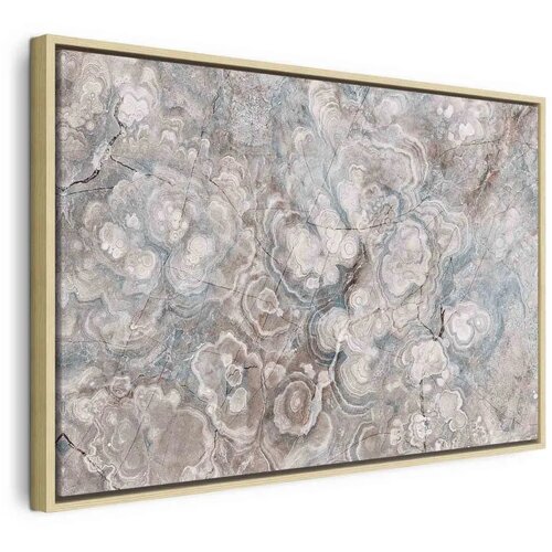  Slika - Marble flowers – natural stone structure in pastel colours 120x80 U prirodnom drvenom okviru Cene