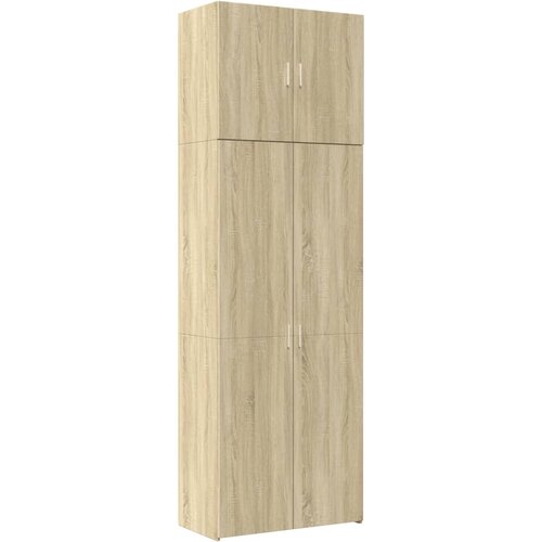  Visoka komoda boja hrasta 80x42,5x249 cm od konstruiranog drva Slike