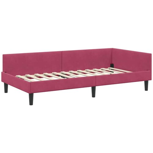 vidaXL Kotni posteljni okvir z vzglavjem vinsko rdeča 90 x 200 cm, (5000069253) Cene
