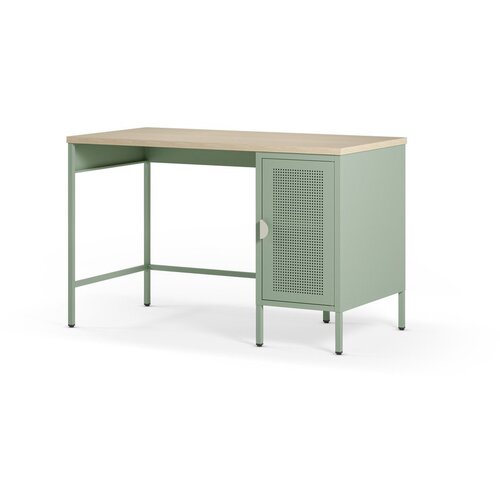 Marckeric Pisalna miza z mizno plo&amp;scaron;čo v hrastovem dekorju 60x120 cm Sayla &amp;ndash; Slike