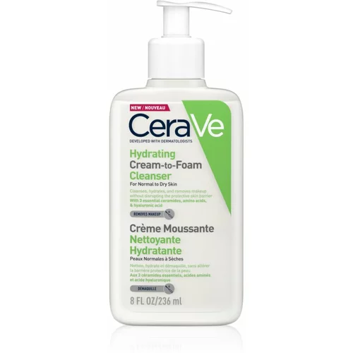 CeraVe facial cleansers hydrating cream-to-foam čistilna penasta krema 236 ml
