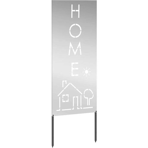 VidaXL Dekorativna ploča za vrt Srebrna 50 x 140 cm Slike