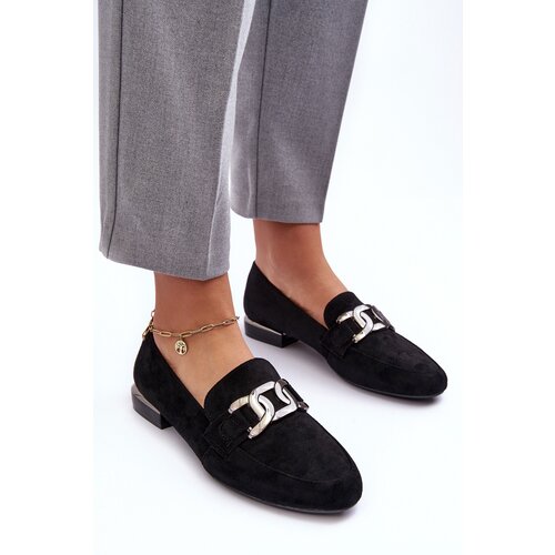 Sergio Leone Women's Moccasins with Embellishment Black Camilena Cijene