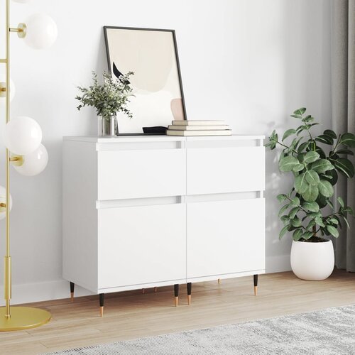 VidaXL Komode 2 kom bijele 40 x 35 x 70 cm od konstruiranog drva Slike