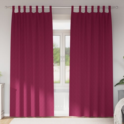  Zavjese sa zavjesama 2 pcs Svijetlo siva 245 x 140 cm Poliester Slike