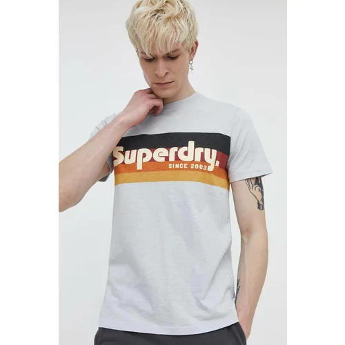 Superdry Pamučna majica za muškarce, s tiskom