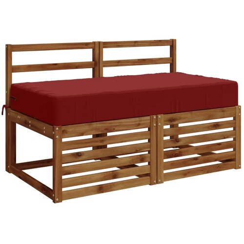  Jastuk za sjedalo SOEST 100% poliester boja crnog vina - boja crnog vina 120 x 80 x 15 cm Poliester Slike