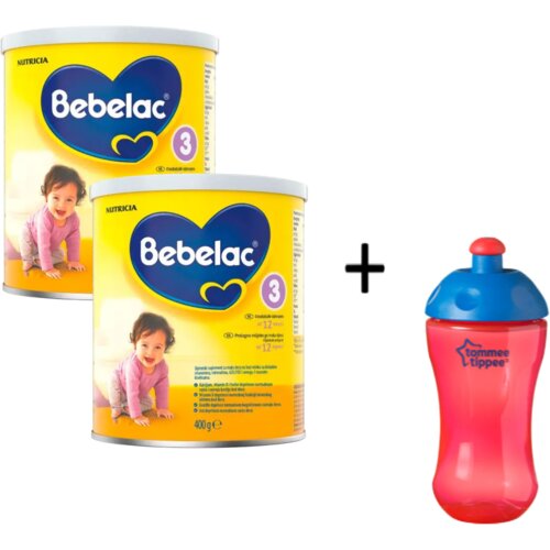 Nutricia Dohrana za bebe Bebelac 3, 400g, POF + Fla&amp;scaron;ica Slike