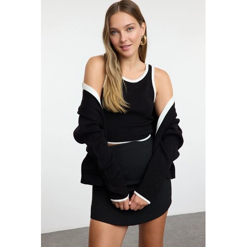 TRENDYOLMILLA ženski set bluza-džemper Twoaw25Hi00058, crni Slike