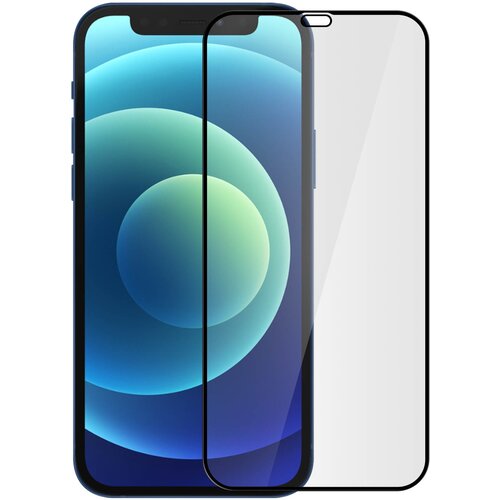 AVIZAR Zašcita zaslona iPhone 12 Mini iz kaljenega stekla s poševnimi robovi, popoln oprijem - crna, (20629276) Cene